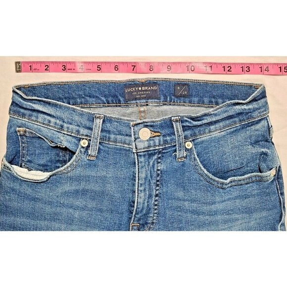 Lucky Brand Mid Rise Crop Ava Ankle Medium Blue Wash Denim Jeans Size 8/29 EUC - Picture 5 of 10